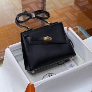 Fake Hermès Kelly Desordre Black - top-grade luxury bag dupe