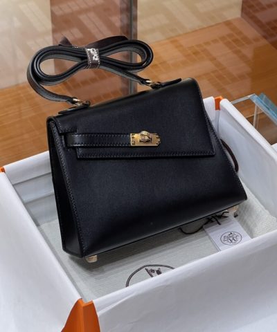 Fake Hermès Kelly Desordre Black - top-grade luxury bag dupe