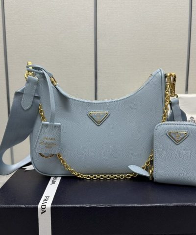 Fake Prada Re – Edition 2005 Blue - high-end replica designer purse