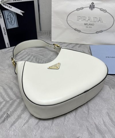 Fake Prada Cleo Medium White - top-grade luxury bag dupe