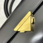 Replica Prada Triangle Leather Handbag Black