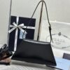 Fake Prada Triangle Leather Handbag Black - best quality fake designer bag