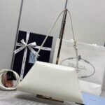 Replica Prada White Leather Handbag