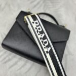 Replica Prada Saffiano Black Envelope - top-grade luxury bag dupe