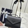 Replica Prada Saffiano Black Envelope - high-quality designer bag dupe