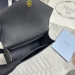 Replica Prada Saffiano Black Envelope - premium superclone handbag