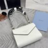 Fake Prada Saffiano White Envelope - top-grade luxury bag dupe