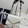 Fake Prada Saffiano White Envelope - premium superclone handbag