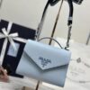 Replica Prada Saffiano Blue Envelope - top-grade luxury bag dupe