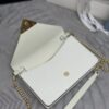 Fake Prada Saffiano White Small Envelope - affordable luxury replica bag