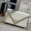 Fake Prada Saffiano White Small Envelope - best quality fake designer bag