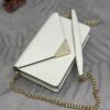 Fake Prada Saffiano White Small Envelope - premium superclone handbag