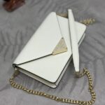 Replica Prada Saffiano White Small Envelope