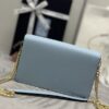 Replica Prada Saffiano Blue Small Envelope - ultra-realistic fake purse