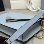 Replica Prada Saffiano Blue Small Envelope - premium superclone handbag