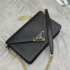 Replica Prada Saffiano Black Small Envelope - designer handbag clone