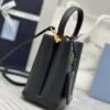 Fake Prada Saffiano Black Bucket Black - elite factory replica handbag