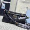 Fake Prada Leather Handbag Black - premium superclone handbag