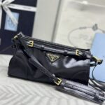 Replica Prada Leather Handbag Black