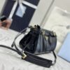 Fake Prada Leather Handbag Black - top-grade luxury bag dupe