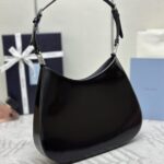 Replica Prada Cleo Brushed Black Bag - premium superclone handbag