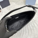 Replica Prada Cleo Brushed Black Bag - 1:1 premium replica handbag