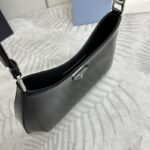 Replica Prada Cleo Brushed Black Bag - high-end replica designer purse
