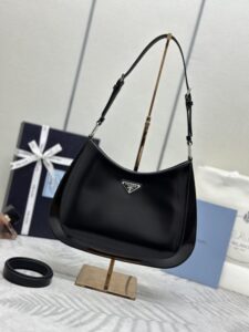 Replica Prada Cleo Brushed Black Bag - ultra-realistic fake purse