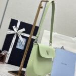 Replica Prada Cleo Small Green Flap - top-grade luxury bag dupe