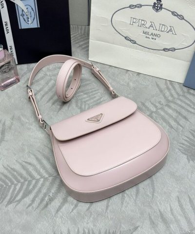 Fake Prada Cleo Pink Bag With Flap - top-grade luxury bag dupe