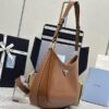 Fake Prada Cleo Brushed Brown Bag - high-end replica designer purse