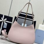 Replica Prada Cleo Brushed Pink Bag - elite factory replica handbag