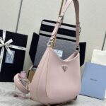Replica Prada Cleo Brushed Pink Bag - high-quality designer bag dupe