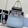 Replica Prada Cleo Brushed Blue Bag - high-quality designer bag dupe