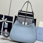 Replica Prada Cleo Brushed Blue Bag - high-quality designer bag dupe