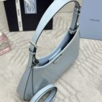 Replica Prada Cleo Brushed Blue Bag - top-grade luxury bag dupe