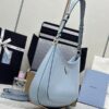 Replica Prada Cleo Brushed Blue Bag - best quality fake designer bag
