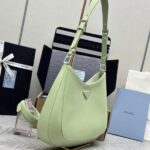 Replica Prada Cleo Brushed Green Bag - elite factory replica handbag