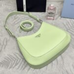 Replica Prada Cleo Brushed Green Bag - elite factory replica handbag