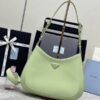 Replica Prada Cleo Brushed Green Bag - high-quality designer bag dupe