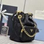 Replica Prada zwarte Re – Nylon bucket bag