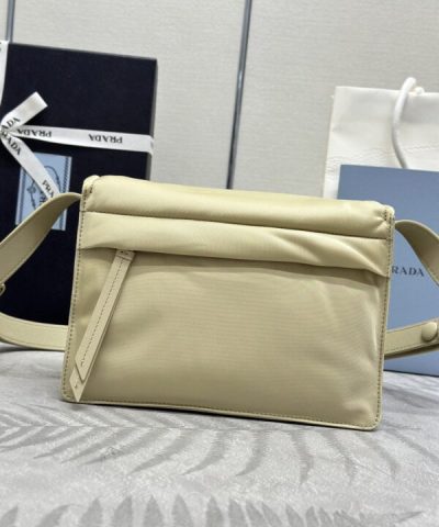 Fake Prada Re – Nylon Shoulder Bag Milk Tea - best quality fake designer bag