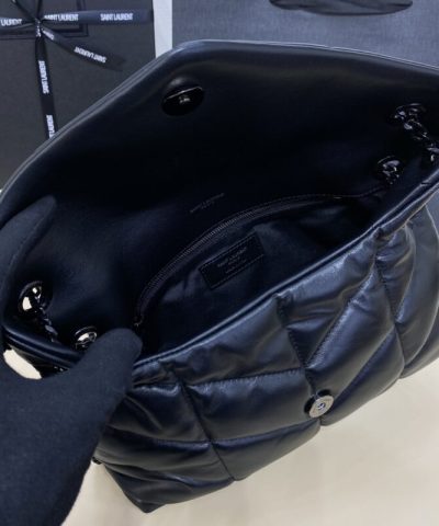 Fake YSL Loulou All Black Puffer - premium superclone handbag