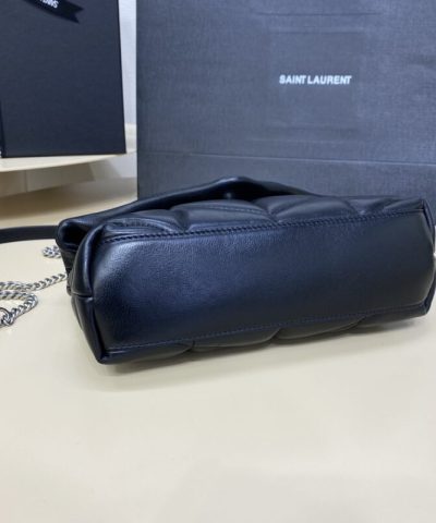 Replica YSL Loulou Black Puffer Silver - ultra-realistic fake purse