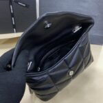 Replica YSL Loulou Black Puffer Silver - top-grade luxury bag dupe