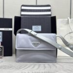 Replica Prada Re – Nylon Shoulder Bag Ice Grey - high-end replica designer purse