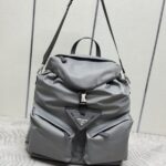 Replica Prada Re – Nylon Grey Backpack - high-end replica designer purse