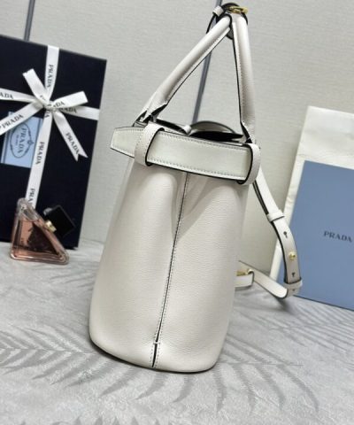 Fake Prada White Buckle - best quality fake designer bag