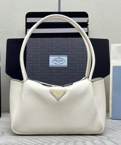 Fake Prada Medium White Shoulder Bag - affordable luxury replica bag