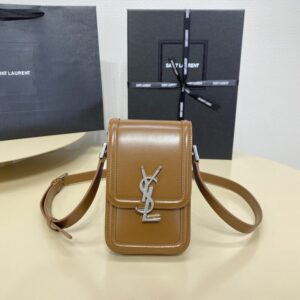 Fake YSL Solferino Mini Brown - top-grade luxury bag dupe
